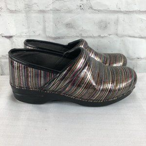 Dansko Womens 8.5 / 9 US Striped Slip-on Clogs